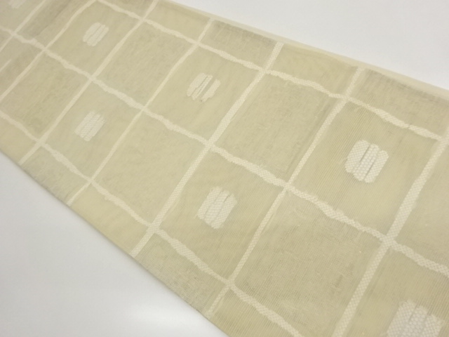 JAPANESE FUKURO OBI FOR SUMMER / WOVEN CHECKERED